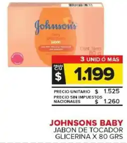Carrefour Maxi Johnsons baby jabon de tocador glicerina oferta