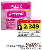 Carrefour Maxi Ladysoft toalla femenina ultra delg tela seca oferta