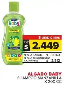 Carrefour Maxi Algabo baby shampoo manzanilla oferta