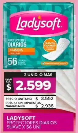 Carrefour Maxi Ladysoft protectores diarios suave oferta