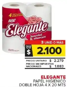 Carrefour Maxi Elegante papel higienico doble hoja oferta