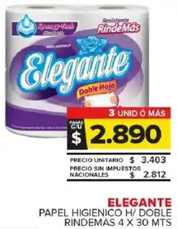 Carrefour Maxi Elegante papel higienico h/doble rindemas oferta