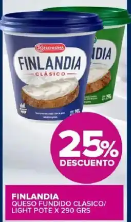Carrefour Maxi Finlandia queso fundido clasico/light pote oferta