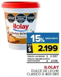 Carrefour Maxi Ilolay dulce de leche clasico oferta