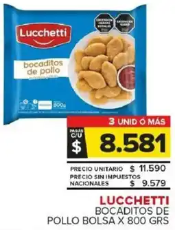 Carrefour Maxi Lucchetti bocaditos de i pollo bolsa oferta