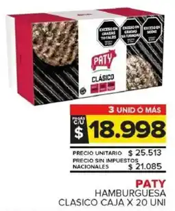 Carrefour Maxi Paty hamburguesa clasico caja oferta