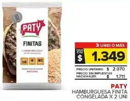Carrefour Maxi Paty hamburguesa finita congelada oferta