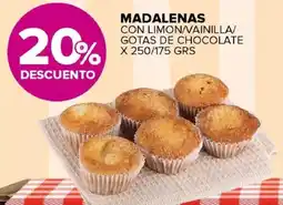 Carrefour Maxi Madalenas con limon/vainilla/ gotas de chocolate oferta