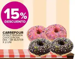 Carrefour Maxi Carrefour donut bañada choco/rosa ddl+ gr blister oferta