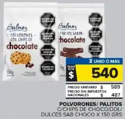 Carrefour Maxi Polvorones/ palitos c/chips de choco/ddl/ dulces sab choco oferta