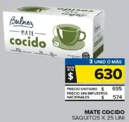 Carrefour Maxi Bulnez Mate cocido saquitos oferta