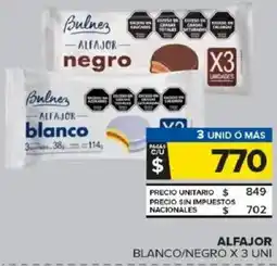Carrefour Maxi Alfajor blanco/negro oferta