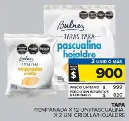 Carrefour Maxi Bulnez tapa p/empanada oferta