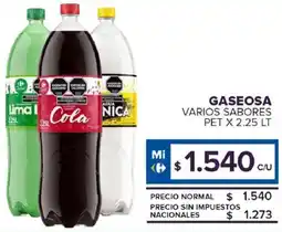 Carrefour Maxi Gaseosa varios sabores pet oferta