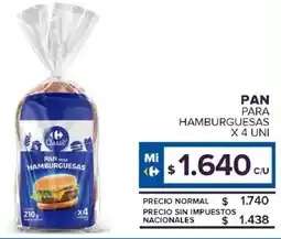 Carrefour Maxi Pan para hamburguesas oferta