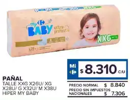Carrefour Maxi Pañal hiper my baby oferta