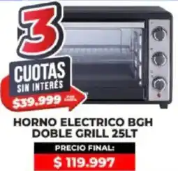 Supermayorista Vital Bgh horno electrico doble grill oferta