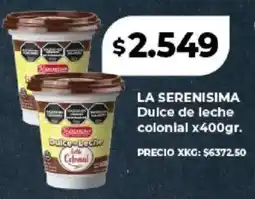 Supermayorista Vital La serenisima dulce de leche colonial oferta