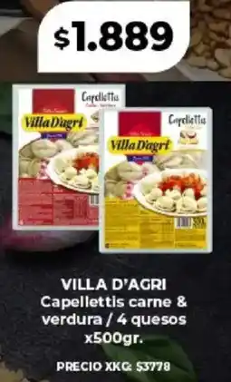 Supermayorista Vital Villa d'agri capellettis carne & verdura / 4 quesos oferta