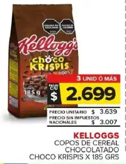Carrefour Maxi Kellogg's copos de cereal chocolatado | choco krispis oferta