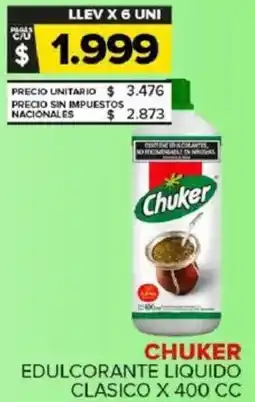 Carrefour Maxi Chuker edulcorante liquido clasico oferta