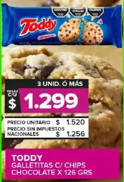Carrefour Maxi Toddy galletitas c/ chips chocolate oferta