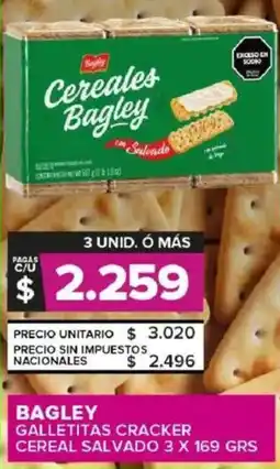 Carrefour Maxi Bagley galletitas cracker cereal salvado oferta