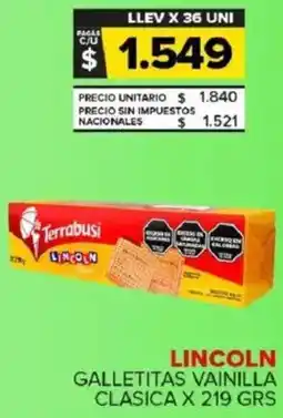 Carrefour Maxi Lincoln galletitas vainilla clasica oferta