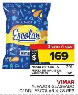 Carrefour Maxi Vimar alfajor glaseado c/ ddl escolar oferta