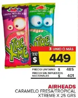 Carrefour Maxi Airheads caramelo fresa/tropical xtreme oferta