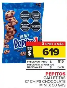 Carrefour Maxi Pepitos galletitas c/ chips chocolate mini oferta