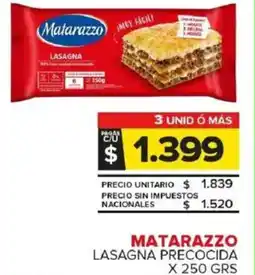 Carrefour Maxi Matarazzo lasagna precocida oferta