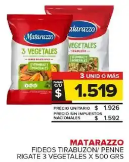 Carrefour Maxi Matarazzo fideos tirabuzon/penne i rigate oferta
