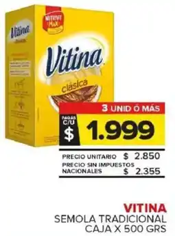 Carrefour Maxi Vitina semola tradicional caja oferta