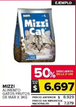 Carrefour Maxi Mizzi alimento gatos frutos de mar oferta
