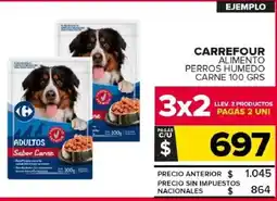Carrefour Maxi Carrefour alimento perros humedo carne oferta