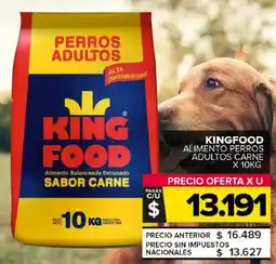 Carrefour Maxi Kingfood alimento perros adultos carne oferta