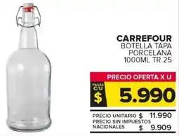 Carrefour Maxi Carrefour botella tapa porcelana oferta