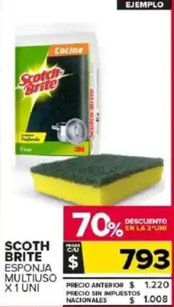 Carrefour Maxi Scoth brite esponja multiuso oferta