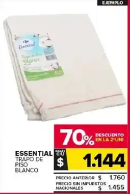 Carrefour Maxi Essential trapo de piso blanco oferta