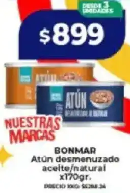 Supermayorista Vital Bonmar atún desmenuzado aceite/natural oferta