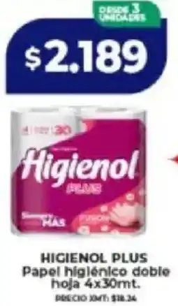 Supermayorista Vital Higienol plus papel higiénico doble hoja oferta