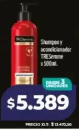Supermayorista Vital Tresemme shampoo y acondicionador oferta