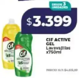 Supermayorista Vital Cif active gel lavavajillas oferta