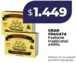Supermayorista Vital Fragata fosforos tradicional oferta