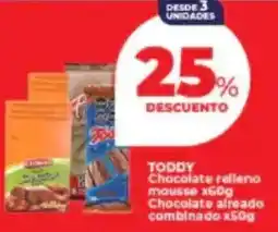 Supermayorista Vital Toddy chocolate relleno mousse x60g chocolate alreado combinado oferta