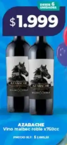 Supermayorista Vital Azabache vino malbec roble oferta