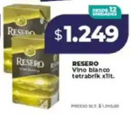 Supermayorista Vital Resero vino blanco tetrabrik oferta