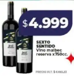 Supermayorista Vital Sexto sentido vino malbec reserva oferta