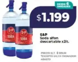 Supermayorista Vital S&p soda sifon descartable oferta
